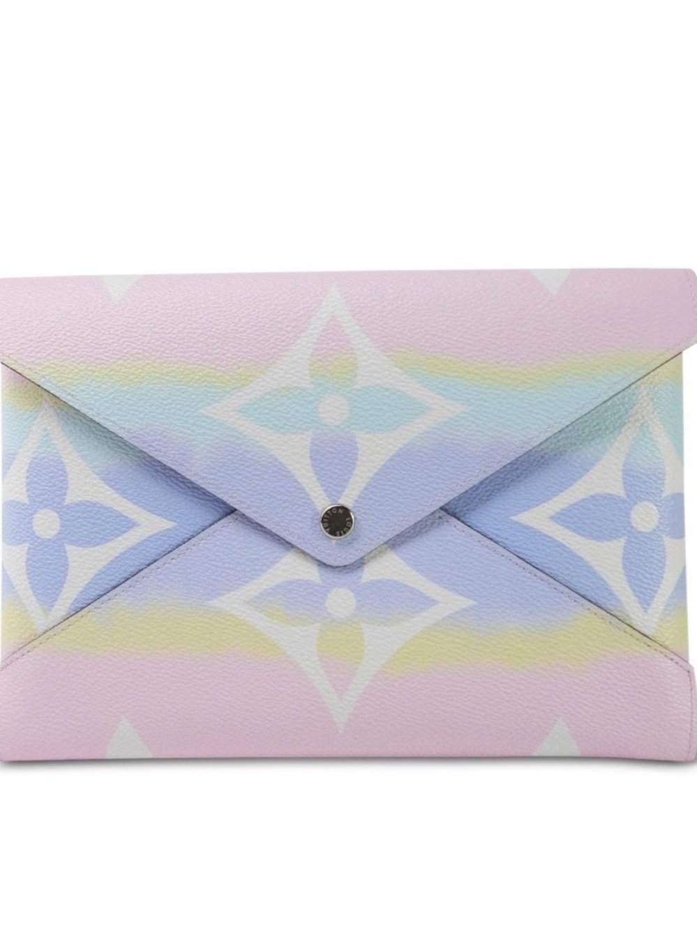 Louis Vuitton Escale Pastel Monogram Envelope Clutch - Pink Blue Yellow